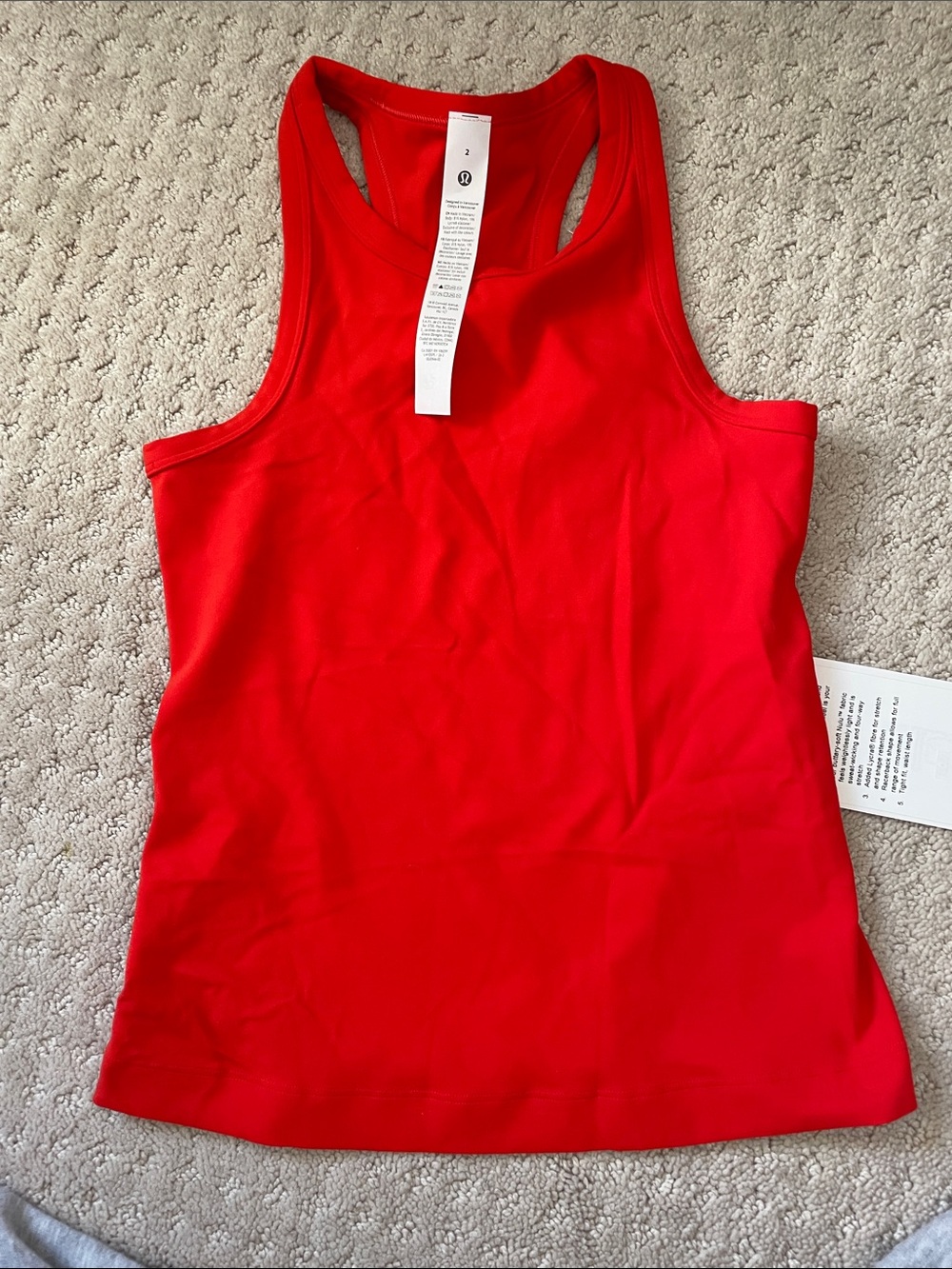 lululemon athletica Bright Red Racerback Tank